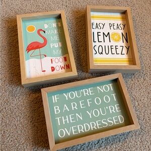 Amazon Home Art decor signs - Green, Yellow, Red